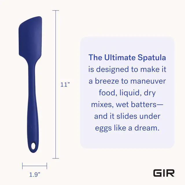 Alt view image 3 of 7 - Get It Right Silicone Kitchen Spatula - Non-toxic Cooking Utensils for Nonstick Cookware, Cooking and Baking, Ultimate - 11IN - Navy