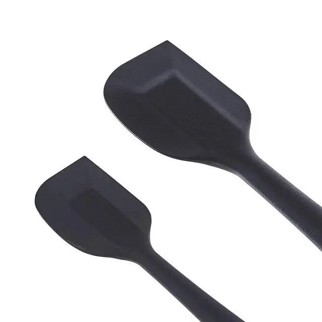 Alt view image 3 of 4 - Non-Stick Heat Resistant Silicone Spatula Set, Dishwasher Safe, BPA Free, Food Grade, 2 Small & 2 Large, Black, Pack of 4