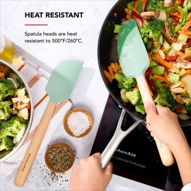 Alt view image 3 of 5 - Beechwood Spatula Set, 2-Piece, Spearmint