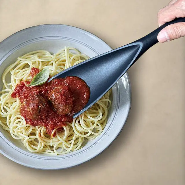 Alt view image 4 of 7 - Cooking Spoon for Nonstick Cookwares, Silicone Spoon for Mixing, Scoop, and Scrape,Seamless Design, 12.6'', 2 Pack, Black