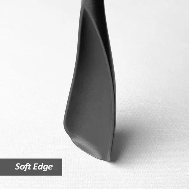 Alt view image 6 of 7 - Cooking Spoon for Nonstick Cookwares, Silicone Spoon for Mixing, Scoop, and Scrape,Seamless Design, 12.6'', 2 Pack, Black