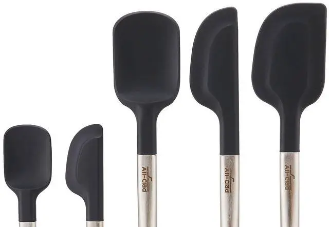 Alt view image 2 of 7 - Specialty Silicone Kitchen Gadgets 5 Piece Set, Spatulas Kitchen Tools, Kitchen Hacks Black