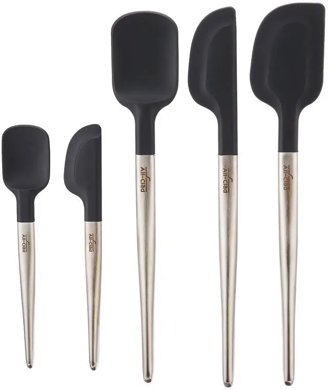 Main image of Specialty Silicone Kitchen Gadgets 5 Piece Set, Spatulas Kitchen Tools, Kitchen Hacks Black