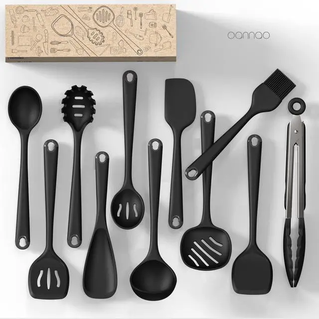 Alt view image 3 of 7 - Silicone Kitchen Utensils Set,Utensils Sets for Cooking,Dishwasher Safe