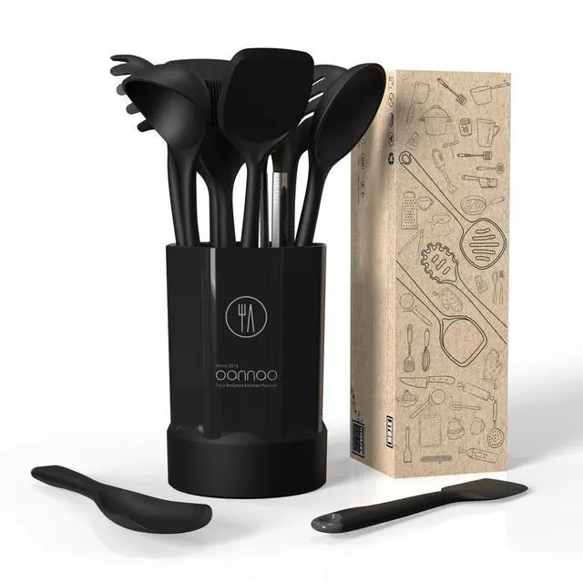 Alt view image 6 of 7 - Silicone Kitchen Utensils Set,Utensils Sets for Cooking,Dishwasher Safe