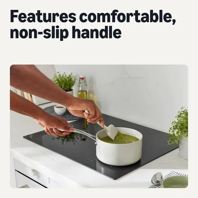 Alt view image 4 of 7 - Silicone Spatulas, 5-Piece Set, Heat-Resistant, Food-Grade, BPA-Free, Non-Slip Handle, Safe for Nonstick Cookware, Dishwasher-Safe, Linen Gray
