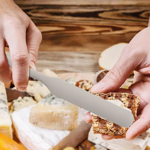 Alt view image 5 of 7 - Silicone Jar Spatula,Non-Stick Heat Resistant Kitchen Thin Spatula,Sourdough Stirring Stick,Jam Spreader for Peanut Butter,Cake Cream Butter Spatulas for Scraping Icing Bread Cream (Grey)