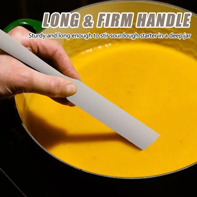Alt view image 4 of 7 - Silicone Jar Spatula,Non-Stick Heat Resistant Kitchen Thin Spatula,Sourdough Stirring Stick,Jam Spreader for Peanut Butter,Cake Cream Butter Spatulas for Scraping Icing Bread Cream (Grey)
