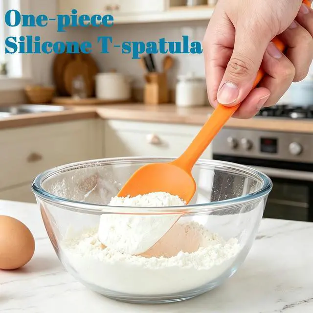 Alt view image 6 of 7 - 6 Pack Small Silicone Spatula - Small Rubber Spatula for Baking and Cooking Heat Resistant Non-Stick Spoon Spatula for Scraping Mixing Spreading