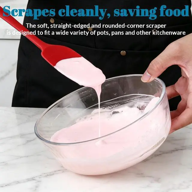 Alt view image 7 of 7 - 6 Pack Small Silicone Spatula - Small Rubber Spatula for Baking and Cooking Heat Resistant Non-Stick Spoon Spatula for Scraping Mixing Spreading