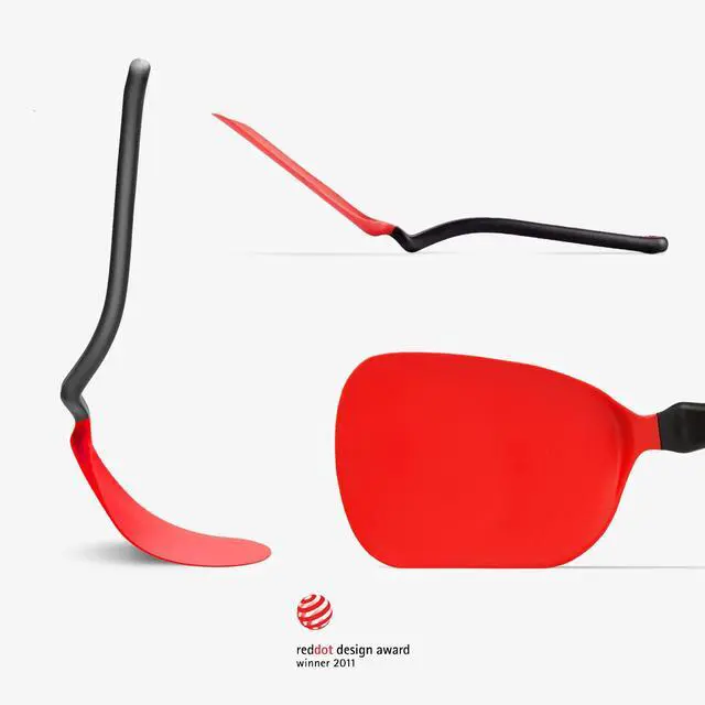 Alt view image 5 of 7 - Chopula Spatula with Strong Chopping Edge - Red