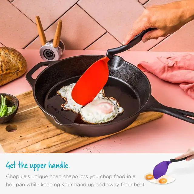 Alt view image 6 of 7 - Chopula Spatula with Strong Chopping Edge - Red