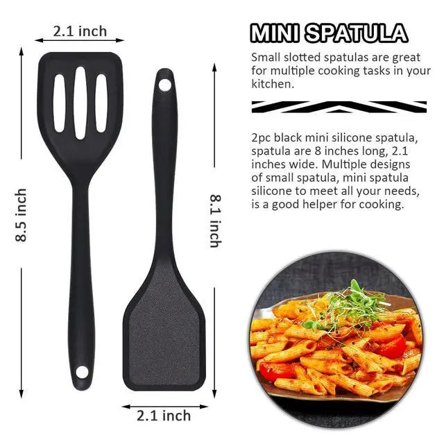 Alt view image 2 of 7 - Small Spatulas 5PCS, Mini Silicone Spatula for Fish, Fried Rice