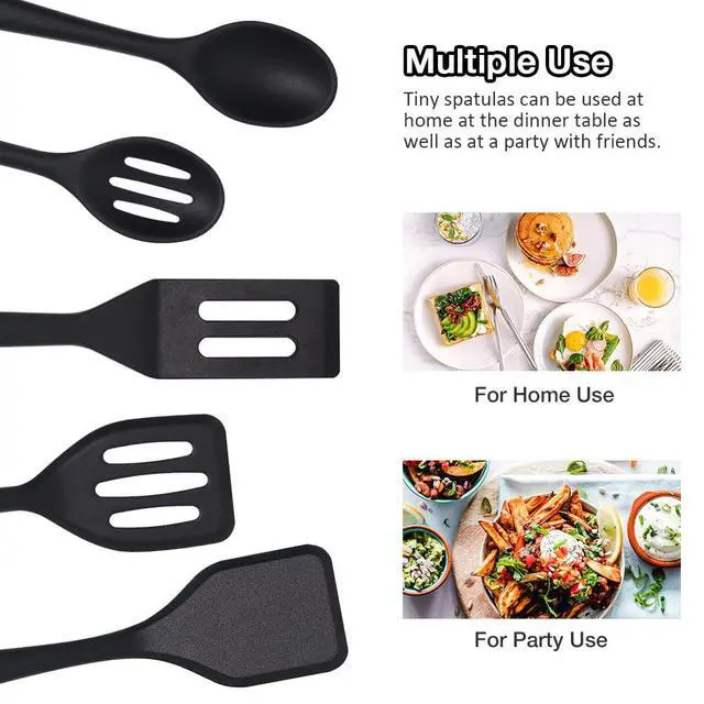 Alt view image 5 of 7 - Small Spatulas 5PCS, Mini Silicone Spatula for Fish, Fried Rice