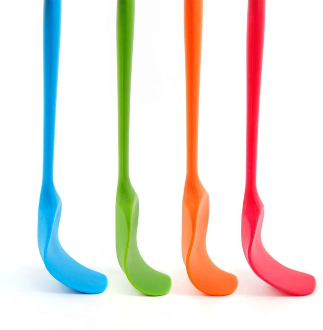 Alt view image 7 of 7 - Food Grade Silicone Spatula Set Heat Resistant Small Rubber Spatulas,4 piece Silicone Spoonula Spatula Non-stick Baking Curved Spatulas Multicolor Dinnerware (21.7cm/8.56inch)