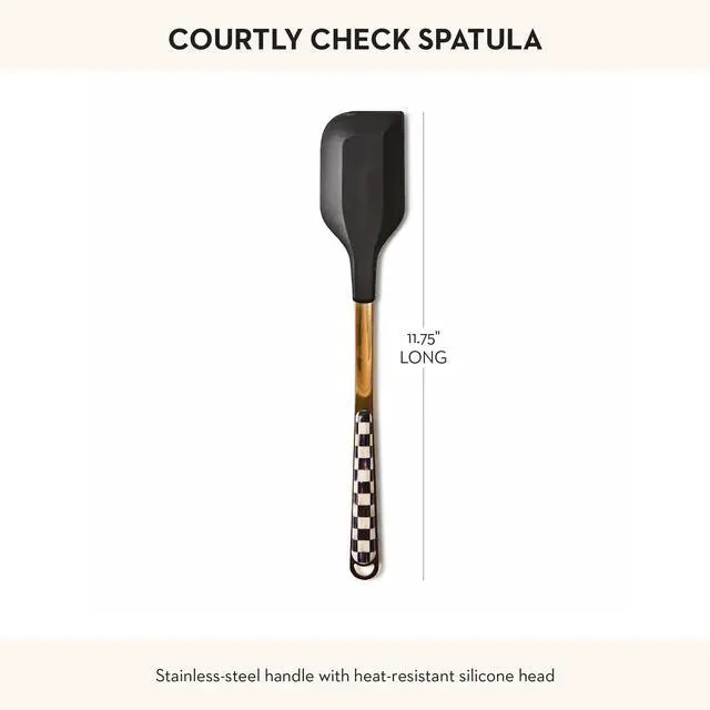 Alt view image 4 of 5 - Silicone Spatula, Black-and-White Courtly Check