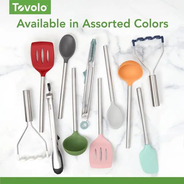 Alt view image 4 of 6 - Slotted Silicone Spatula Turner Slotted Stainless Steel Handle 10" Black Heat Resistant Non Toxic BPA Free Kitchen Utensil, Scratch Resistant Silicone Pancake Flipper Turner for Cooking