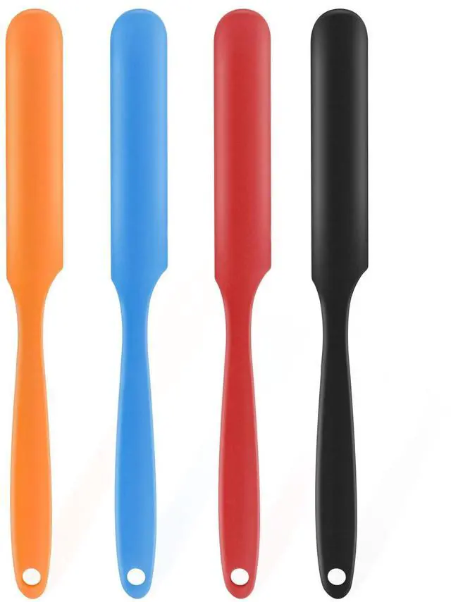 Main image of Silicone Jar Spatula Set, Long Handle Nonstick Scraper Tools