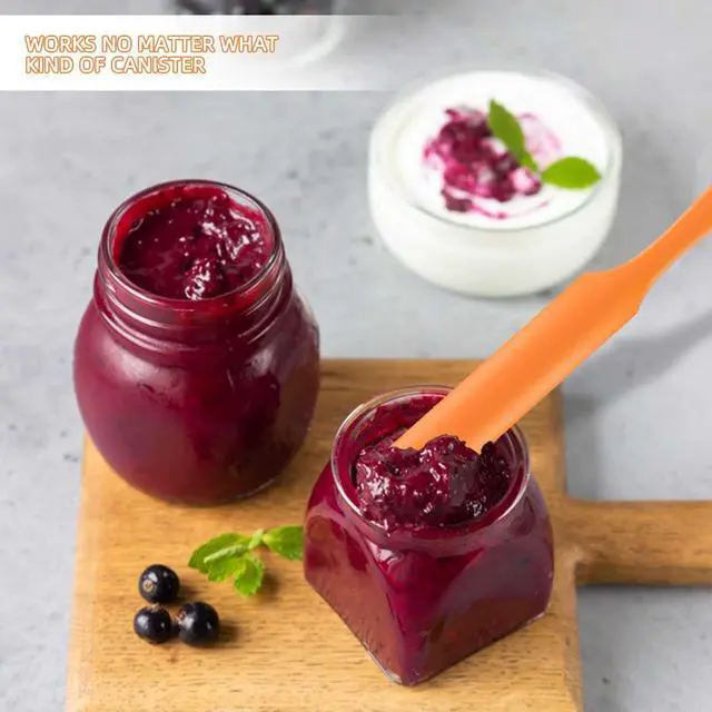Alt view image 5 of 7 - Silicone Jar Spatula Set, Long Handle Nonstick Scraper Tools