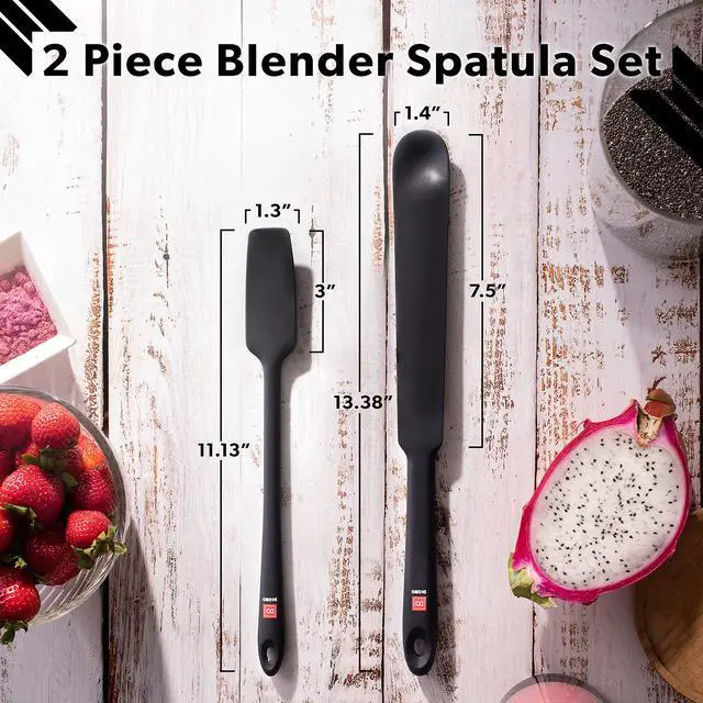 Alt view image 6 of 7 - Silicone Blender & Jar Spatulas - Heat Resistant Kitchen Utensil Set for Cooking, Mixing, Baking, & Scraping