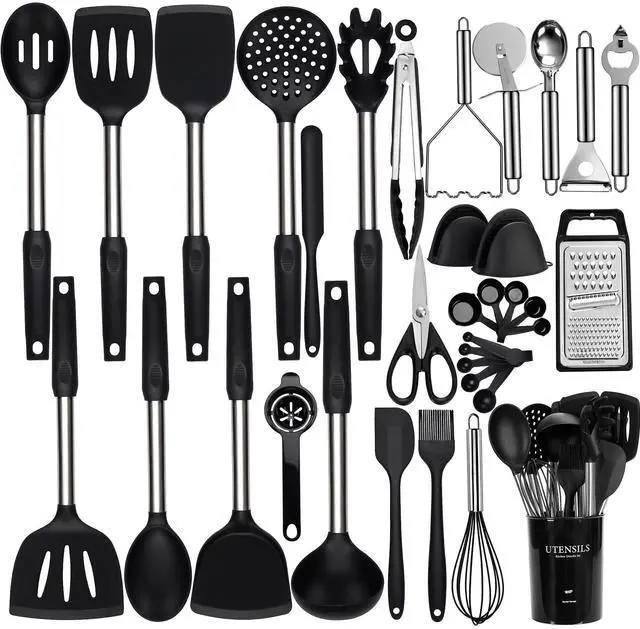 Main image of Silicone Cooking Utensils Set BPA Free 446°F Heat Resistant