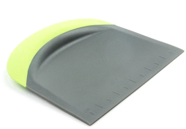 Main image of Dough and Bowl Scraper, 4.75" Flat Edge Bench Scraper, Green
