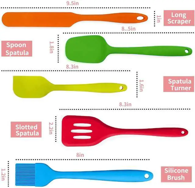 Alt view image 2 of 7 - Silicone Spatula Set Colorful Mini Spatulas - 480°F Heat Resistant Nonstick Versatile Kitchen Utensil Set for Baking, Mixing, Cooking, Dishwasher Safe