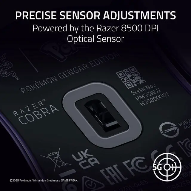 Alt view image 5 of 7 - Wired Gaming Mouse, 58g Lightweight, Pokemon Gengar Edition