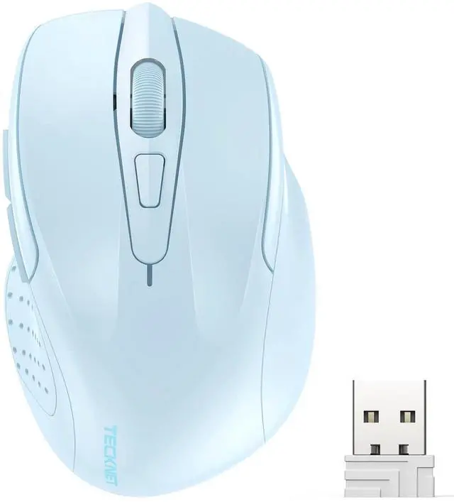 Main image of Wireless Mouse, 2.4G Ergonomic Computer Mouse, 2600 DPI, Lightblue