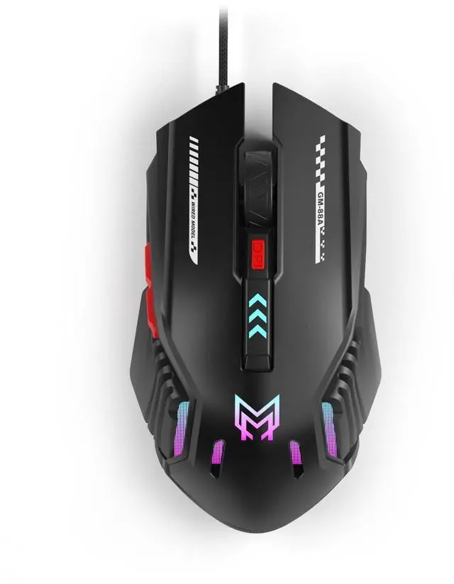 Main image of Customizable Wired Gaming Mouse with 6 Levels DPI and 6 Programmable Button