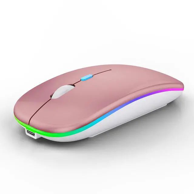Main image of Wireless Bluetooth Mouse, Rechargeable Laptop Mice, Rose Gold