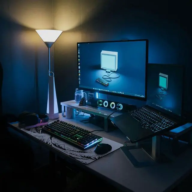 Alt view image 7 of 7 - Large Gaming Mouse Pad, Full Keyboard Mat, Long Laptop Mousepad, Computer Mouse Mat for Home and Office, Anti-Slip Rubber Base, 31.5 x 11.8 Inches (White Sea Wave)