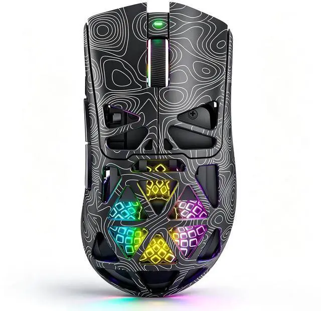 Main image of Lightweight Wireless Gaming Mouse for FPS & Competitive Gaming, Tri-Mode Bluetooth 5.1/2.4GHz/USB-C, 22000 DPI RGB Mouse with Programmable Buttons for PC, Laptop & Mac