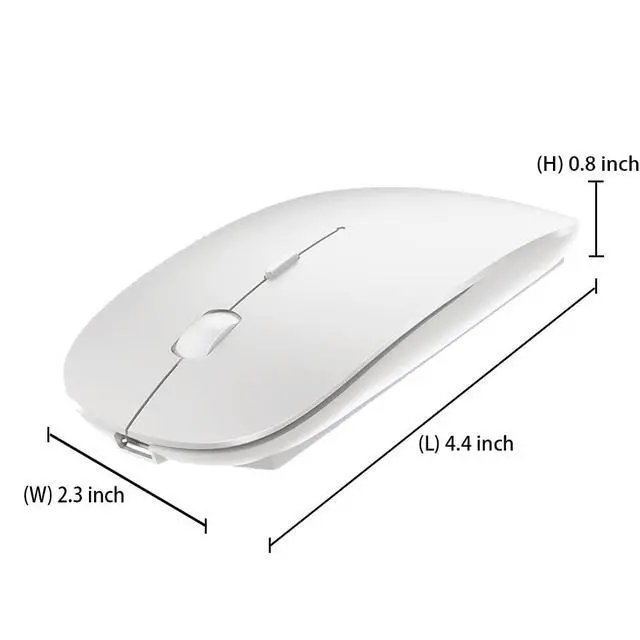 Alt view image 5 of 7 - Rechargeable Bluetooth 5.2/3.0/Type-C/USB-2.4G Mouse for MacBook/MacBook air/Pro/iPad, Wireless Mouse for Laptop/Notebook/pc/iPad/Chromebook (White)