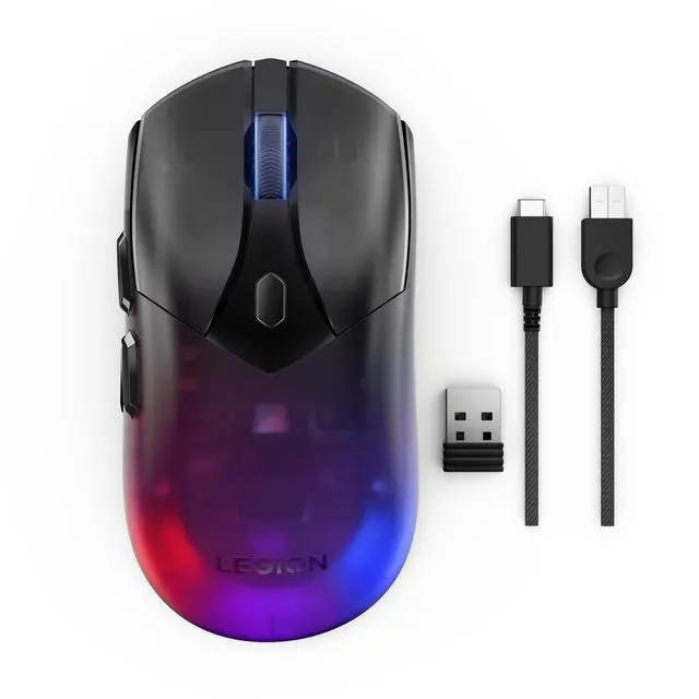 Alt view image 7 of 7 - Wireless RGB Gaming Mouse 6 Button Palm Grip Mouse with 16,000 DPI, 53 Hour Rechargeable Battery, 2-Zone RGB Lighting, NVIDIA Reflex Compatible
