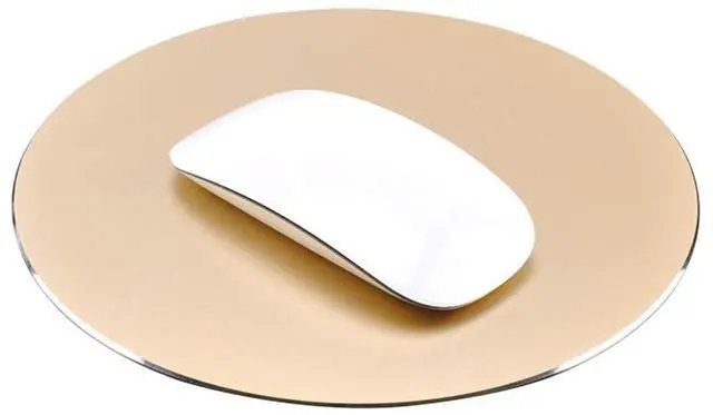 Main image of Aluminum Metal Mouse Pad Mice Mat 8.66 in (Round, Champagne Gold)