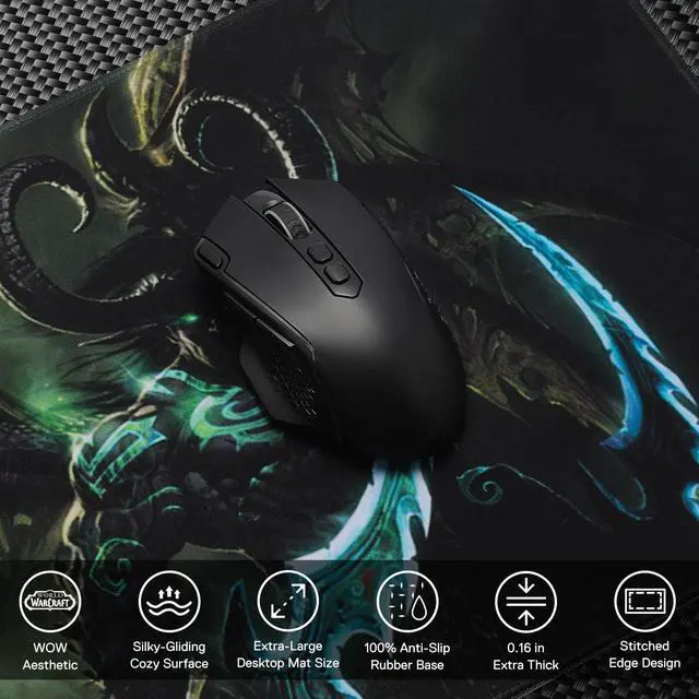 Alt view image 6 of 6 - Blizzard Wow Themed Symbol Gaming Mouse Pad, XXL Desktop Keyboard Mat