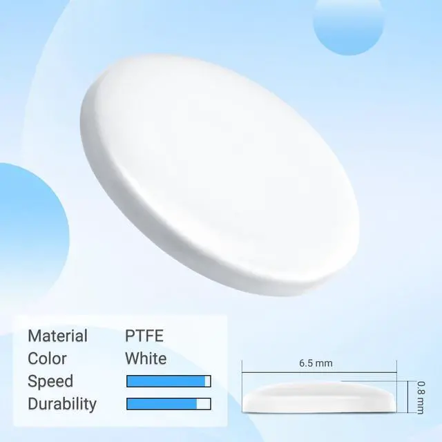 Alt view image 7 of 7 - Mouse Skates, High-Density PTFE with Rounded Edges, 2 Pack