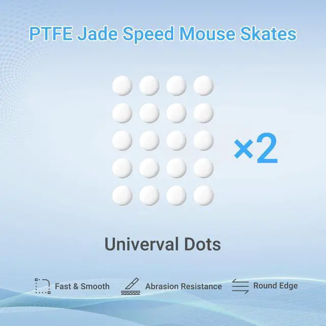 Alt view image 3 of 7 - Mouse Skates, High-Density PTFE with Rounded Edges, 2 Pack