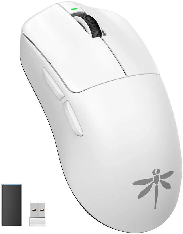 Main image of Dragonfly F1 Pro Max Wireless Gaming Mouse, 130h Playtime Long Endurance, 55g Lightweight, PAW3395 26K DPI Flagship Sensor, 4000Hz Polling Rate Supported, Low Latency Esports Peripherals, White