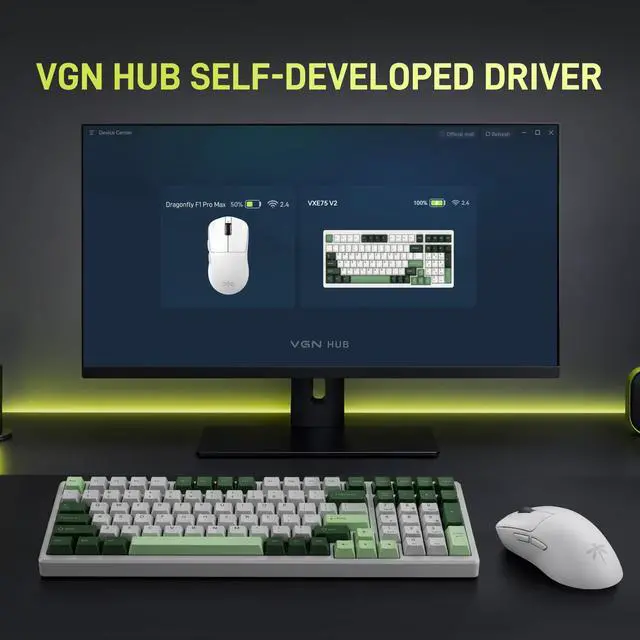 Alt view image 5 of 7 - Dragonfly F1 Pro Max Wireless Gaming Mouse, 130h Playtime Long Endurance, 55g Lightweight, PAW3395 26K DPI Flagship Sensor, 4000Hz Polling Rate Supported, Low Latency Esports Peripherals, White
