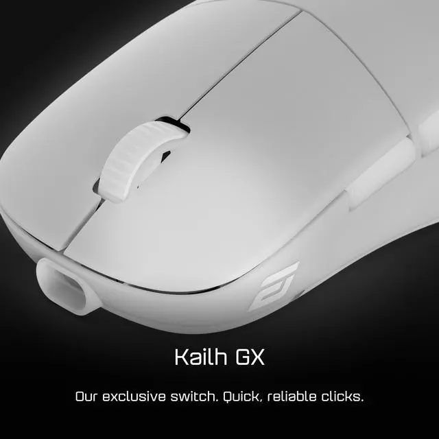 Alt view image 4 of 6 - Wireless Gaming Mouse 4000Hz Polling Rate, Kailh GX Switches, PixArt PAW3395 Sensor, Lightweight ~63 g, White Frost