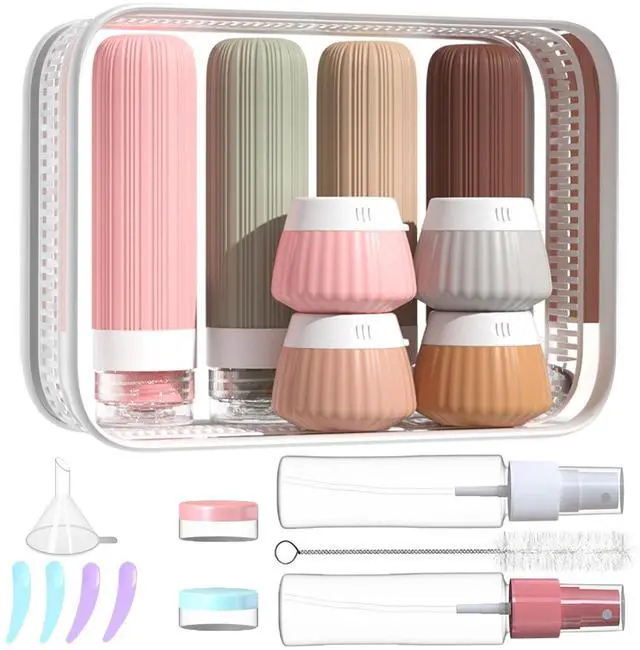 Main image of Travel Bottles for Toiletries TSA Approved Silicone Travel Containers for Toiletries, Leak Proof Refillable Liqus Shampoo And Conditioner travel Essentials toiletry Bottles (BPA Free)