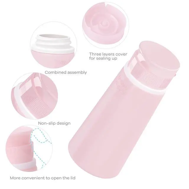Alt view image 4 of 7 - Travel Bottles for Toiletries 3.4oz 4 Pack, TSA Leak Proof