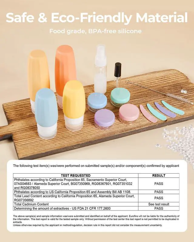 Alt view image 3 of 7 - Approved Travel Bottles for Toiletries, Leak Proof Silicone Travel Size Containers Bottles for Shampoo, Purple