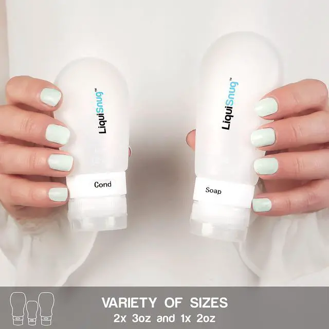 Alt view image 4 of 5 - Guaranteed Leak Proof Silicone Travel Bottles For Toiletries - TSA Approved Container. Premium Range Travel Shampoo Bottles with Suction Cups and Adjustable Labels