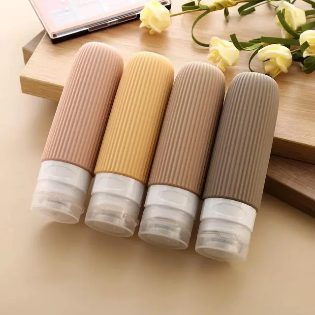 Alt view image 5 of 7 - Travel Bottles for Toiletries, Tsa Approved 3oz Portable Travel Bottles, BPA Free Leak Proof Squeezable Silicone Travel Size Containers, Travel Accessories with Clear Toiletry Bag (4 Pack)
