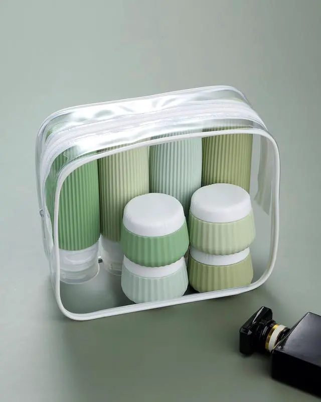 Alt view image 5 of 6 - Travel Bottles 8 Pack, TSA Approved 3 oz Travel Containers with Clear Bag, Leak Proof Silicone Squeezable Essentials Jars