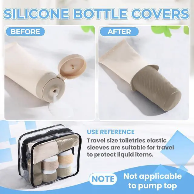 Alt view image 6 of 7 - Travel Bottles for Toiletries, Bottles, Jars, and Covers