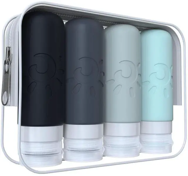 Main image of Travel Bottles for Toiletries, TSA Approved Travel Containers 3oz Leak Proof Travel Tubs Refillable Liquid Travel Accessories for Shampoo Conditioner Lotion Body Wash(Multicolored A)
